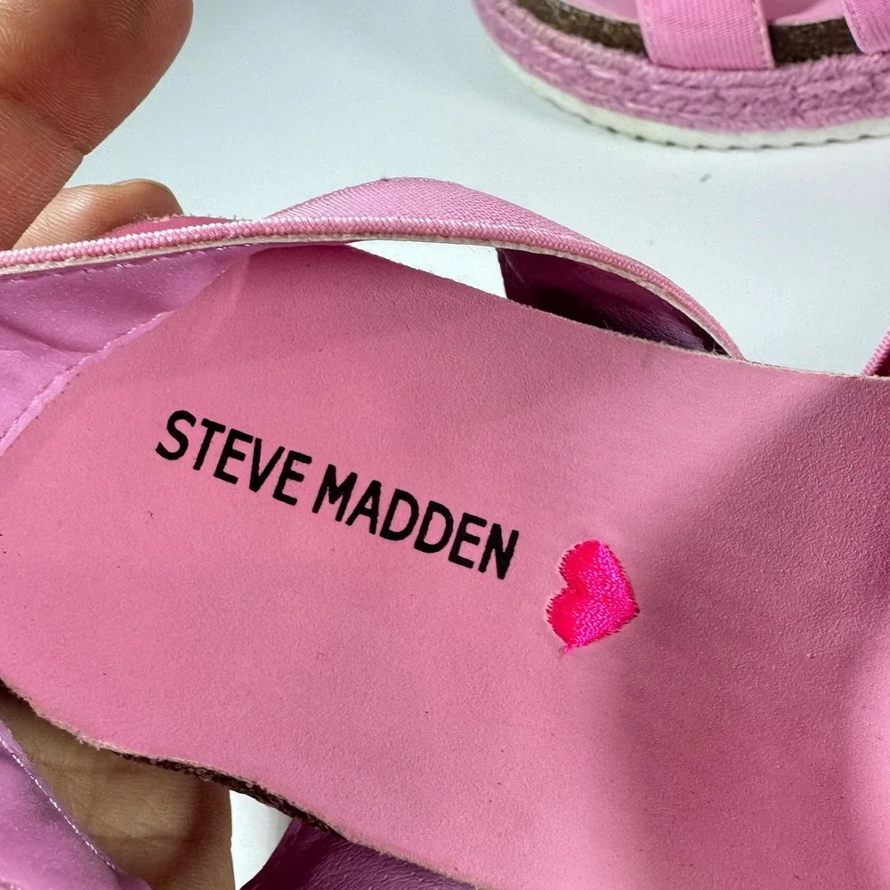 Steve Madden Pink Jkimmie Espadrille Platform Sandals Girls Size‎ 2 Kid